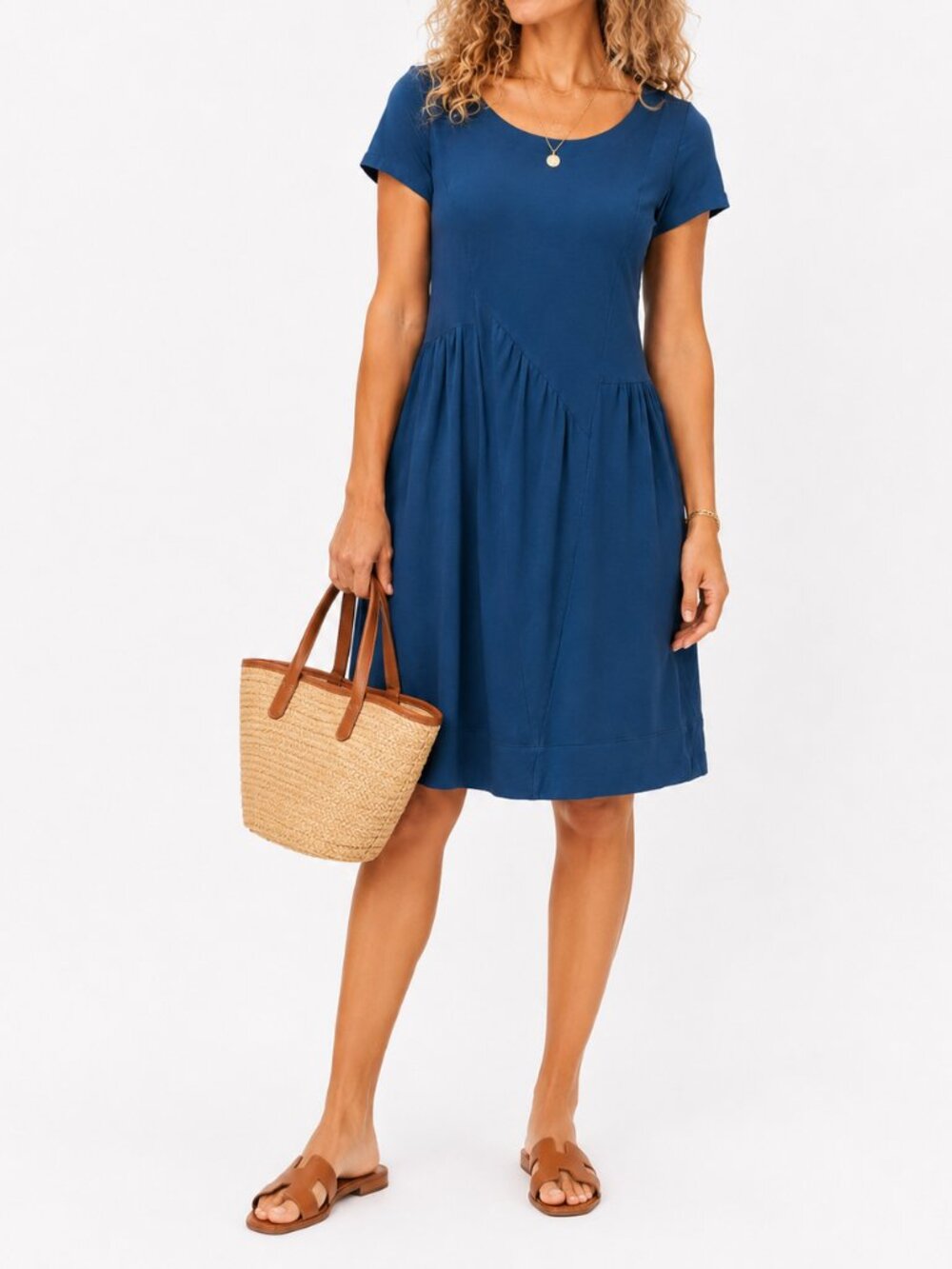 Marc by Marc Jacobs Teal Short Sleeve Knit Sheath Dress Size S